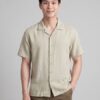 Áo Sơ Mi Nam Tay Ngắn Linen Cuban Sandrift Form Relaxed