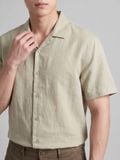 Áo Sơ Mi Nam Tay Ngắn Linen Cuban Sandrift Form Relaxed - Ảnh 25