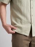 Áo Sơ Mi Nam Tay Ngắn Linen Cuban Sandrift Form Relaxed - Ảnh 26