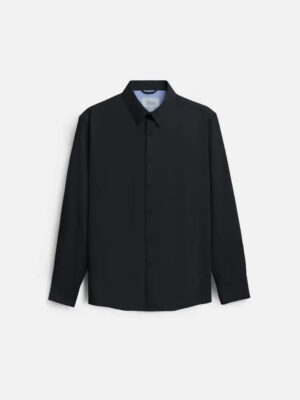 Áo Sơ Mi Tay Dài StayFresh™ Vải Sợi Ngải Cứu Chạm Mát Ngăn Mùi Hiệu Quả The CEO 002 Màu Đen Phom Ôm Vừa F2