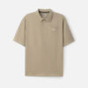 Áo Thun Polo Cotton Co Giãn Chỉ Nổi Tạo Kiểu The No Style 027 Màu Nâu Phom Rộng Rãi F4