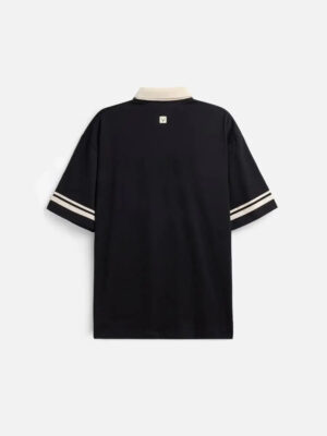 Alternative view of Áo Thun Polo FlexFit™ Cổ Phối Màu "CALIFORNIA" The No Style 028 Màu Đen Phom Rộng Rãi F4