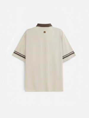 Alternative view of Áo Thun Polo FlexFit™ Cổ Phối Màu "CALIFORNIA" The No Style 028 Màu Be Phom Rộng Rãi F4