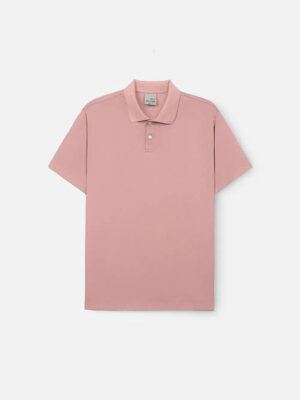 Áo Thun Polo ColorLock™ Vải Cá Sấu Đứng Dáng Giặt Không Phai Màu Non Branded 003 Màu Hồng Phom Ôm Vừa F2