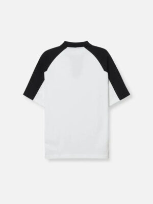 Alternative view of Áo Thun Polo AirDry™ Cổ Khóa Kéo Vải Thoát Nhiệt Nhanh Phối Mảng Màu The No Style 179 Màu Trắng Đen Phom Rộng Rãi F4