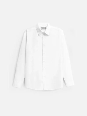 Áo Sơ Mi Tay Dài AirDry™ Siêu Nhẹ Non Branded 019 Màu Trắng Phom Ôm Vừa F2