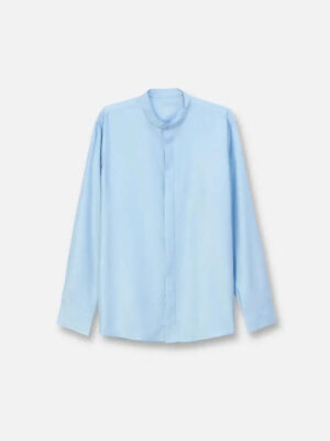 Áo Sơ Mi Tay Dài EasyCare™ Vải Sợi Modal Mềm Mịn Ít Nhăn Non Branded 038 Màu Xanh Dương Nhạt Phom Vừa Vặn F3