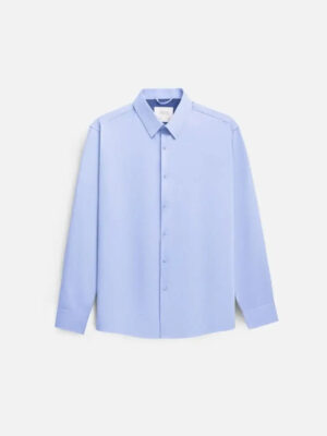Áo Sơ Mi Tay Dài StayFresh™ Vải Sợi Ngải Cứu Chạm Mát Ngăn Mùi Hiệu Quả The CEO 002 Màu Xanh Dương Nhạt Phom Ôm Vừa F2