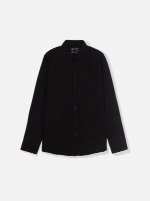 Áo Sơ Mi Tay Dài StayFresh™ Vải Sợi Bamboo Kháng Khuẩn The CEO 005 Màu Đen Phom Ôm Vừa F2