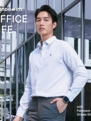 Áo Sơ Mi Nam Tay Dài Palewave Densed Stripes Form Slim