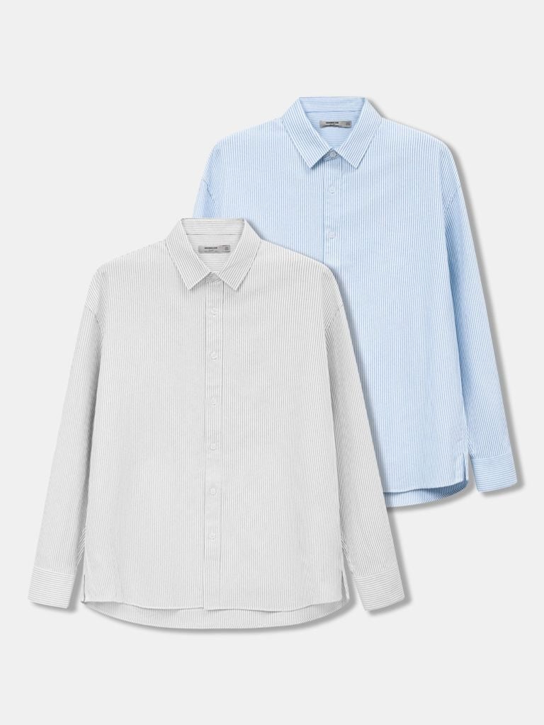 Áo Sơ Mi Nam Tay Dài Urban Stripe Form Relaxed - Ảnh 14