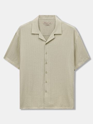 Áo Sơ Mi Nam Tay Ngắn Linen Cuban Sandrift Form Relaxed - Ảnh 3