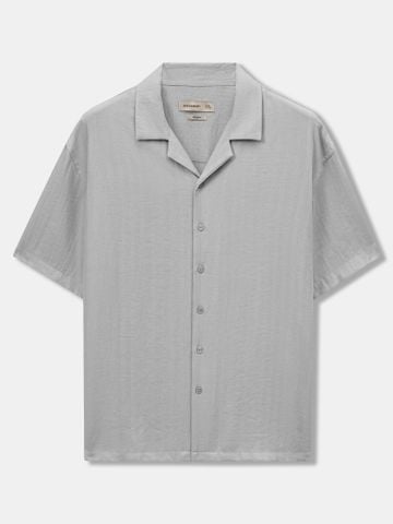 Áo Sơ Mi Nam Tay Ngắn Linen Cuban Sandrift Form Relaxed - Ảnh 5