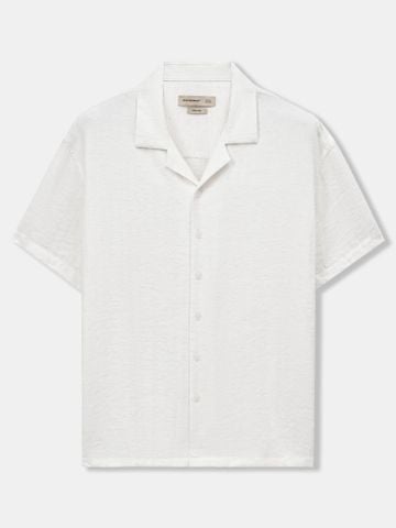 Áo Sơ Mi Nam Tay Ngắn Linen Cuban Sandrift Form Relaxed - Ảnh 4