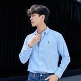 Áo Sơ Mi Oxford Nam Tay Dài Blank Color Embroider Form Slim - Ảnh 25