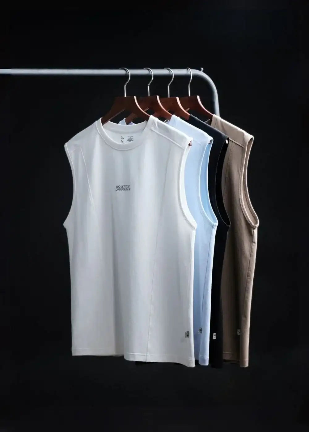Áo Thun Tank Top FlexFit™ Cotton Mềm Mịn Co Giãn The No Style 021 Màu Đen Phom Ôm Vừa F2 - Ảnh 8