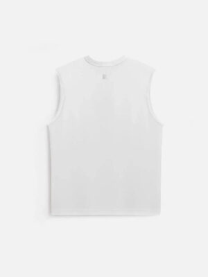 Alternative view of Áo Thun Tank Top FlexFit™ Cotton Mềm Mịn Co Giãn The No Style 021 Màu Trắng Phom Ôm Vừa F2