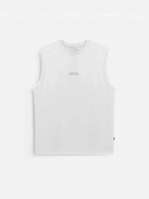 Áo Thun Tank Top FlexFit™ Cotton Mềm Mịn Co Giãn The No Style 021 Màu Trắng Phom Ôm Vừa F2