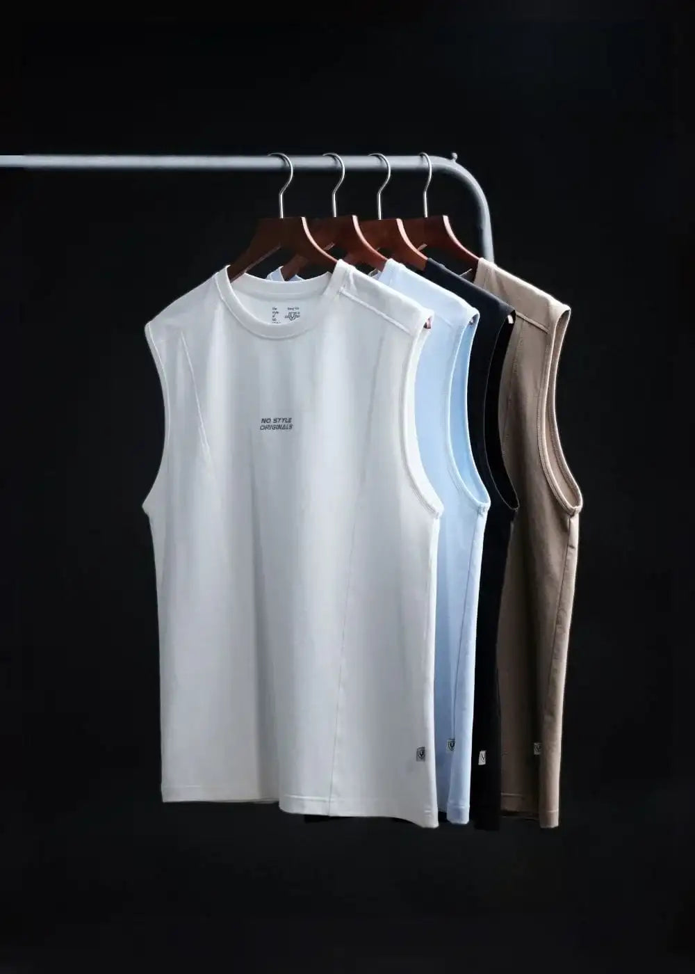 Áo Thun Tank Top FlexFit™ Cotton Mềm Mịn Co Giãn The No Style 021 Màu Trắng Phom Ôm Vừa F2 - Ảnh 8