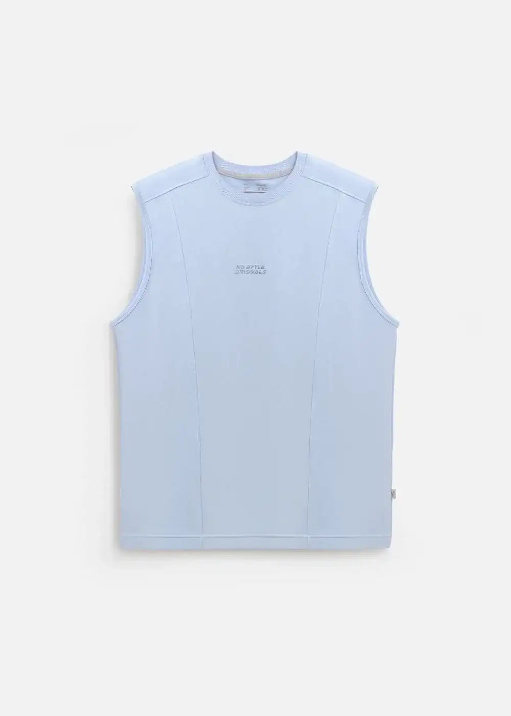Áo Thun Tank Top FlexFit™ Cotton Mềm Mịn Co Giãn The No Style 021 Màu Xanh Dương Nhạt Phom Ôm Vừa F2