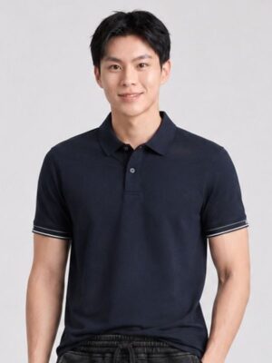 Áo Polo Nam Stripe Egde Form Regular