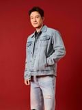 Áo Khoác Jeans Nam Trucker Steel Mark Form Regular - Ảnh 20